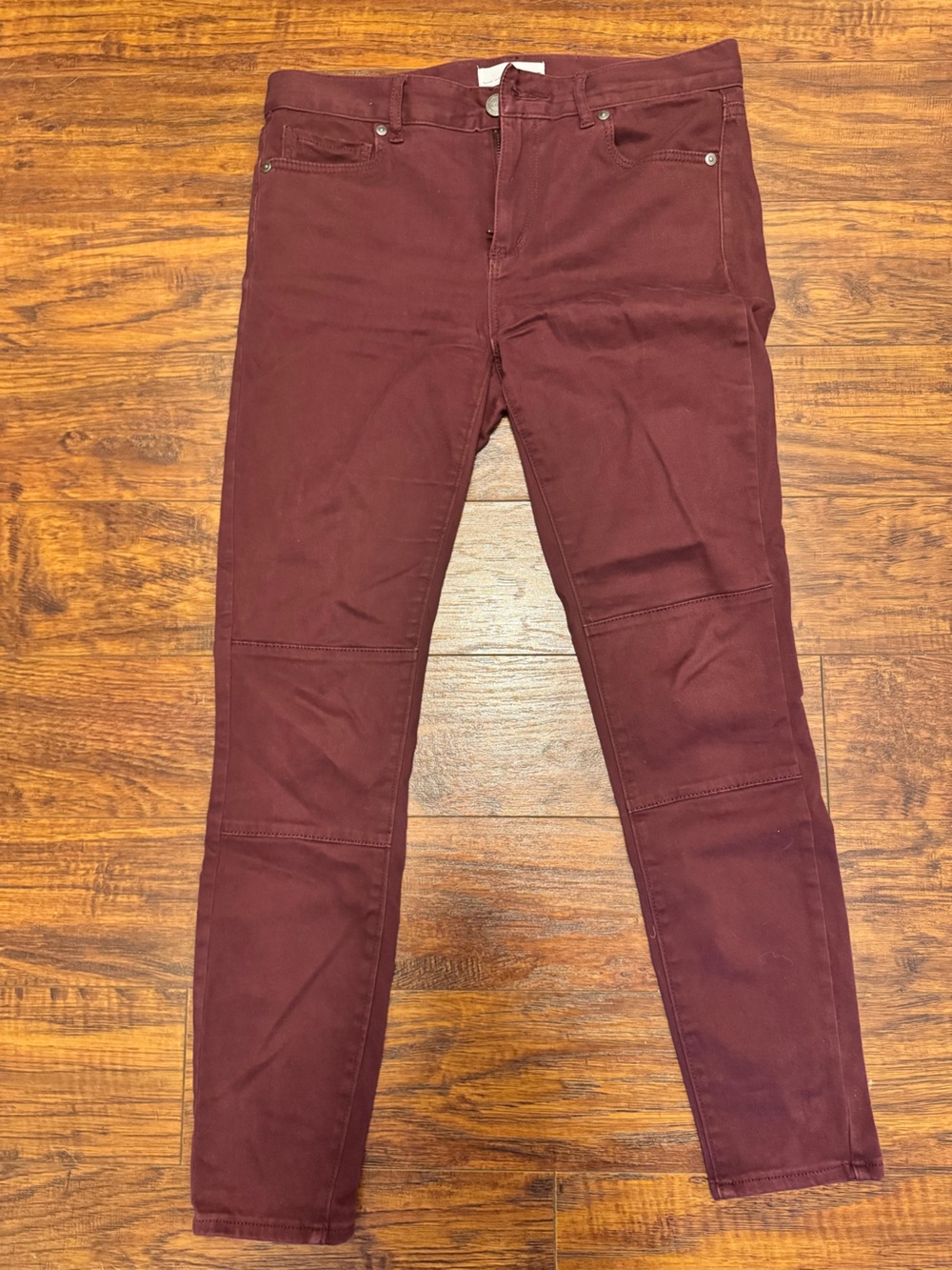 LOFT Women's Maroon Skinny Jeans